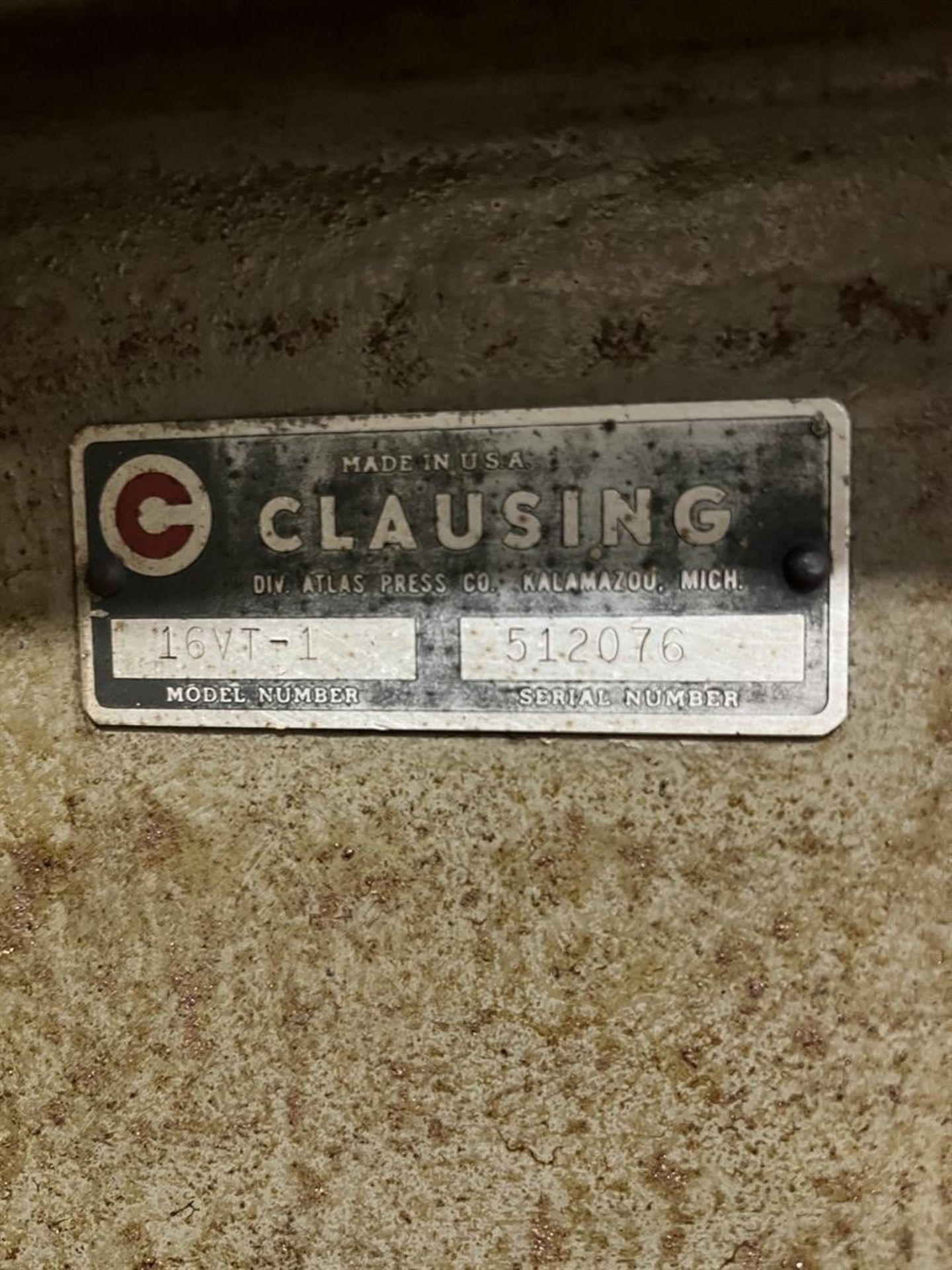 Clausing 8520 Riser CLAUSING 16VT-1 15