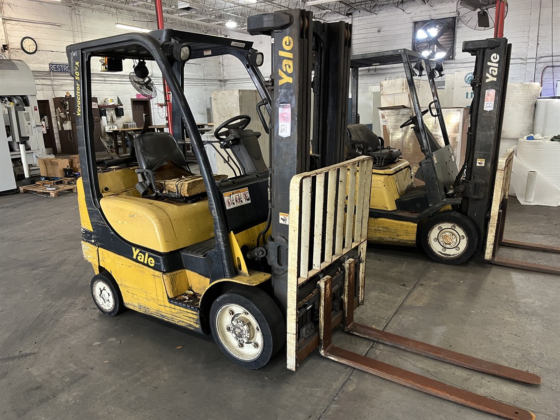YALE GLC050VXNVSE085 4,800 lb. LPG Forklift, s/n A910V04962D, (Not in Running Condition)