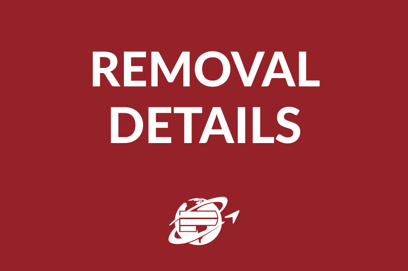 All items must be removed by Friday, April 10. All removal is strictly on an appointment only basis.