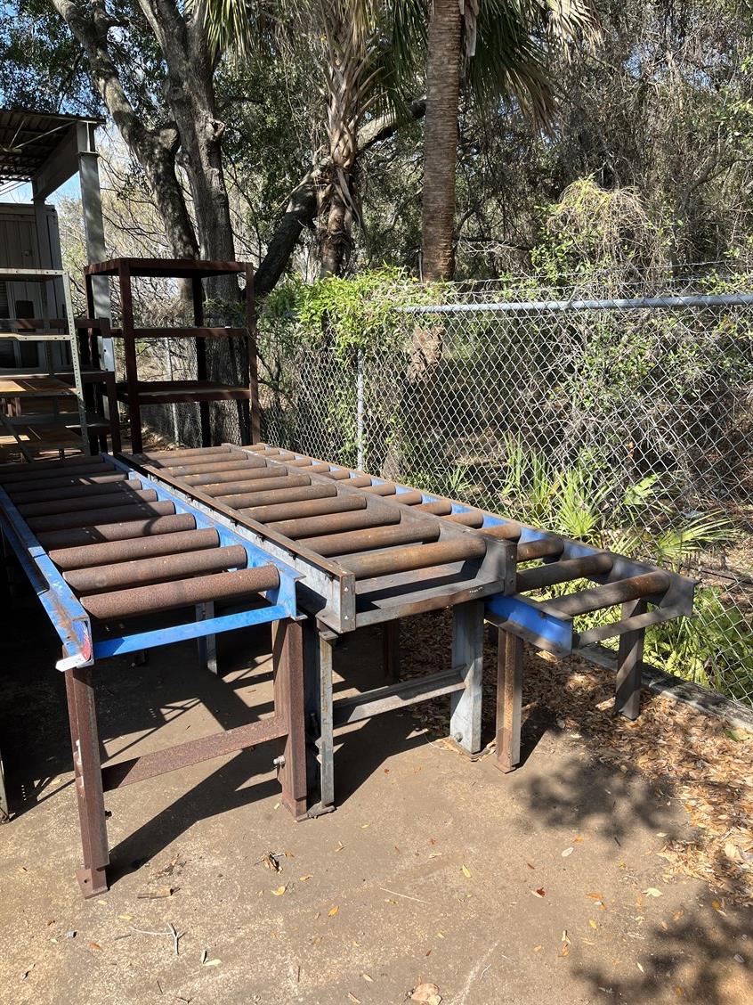 Lot of Roller Conveyor Sections (2) 10' x 26" and (1) 15' x 26"