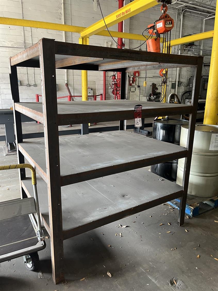 Lot of (2) Steel Racks 61" x 49" x 7'-8" and 61" x 49" x 6'-1"