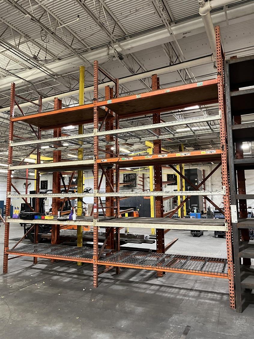 Lot of Pallet Racking (3) Sections 8'-3" x 42" x 16'