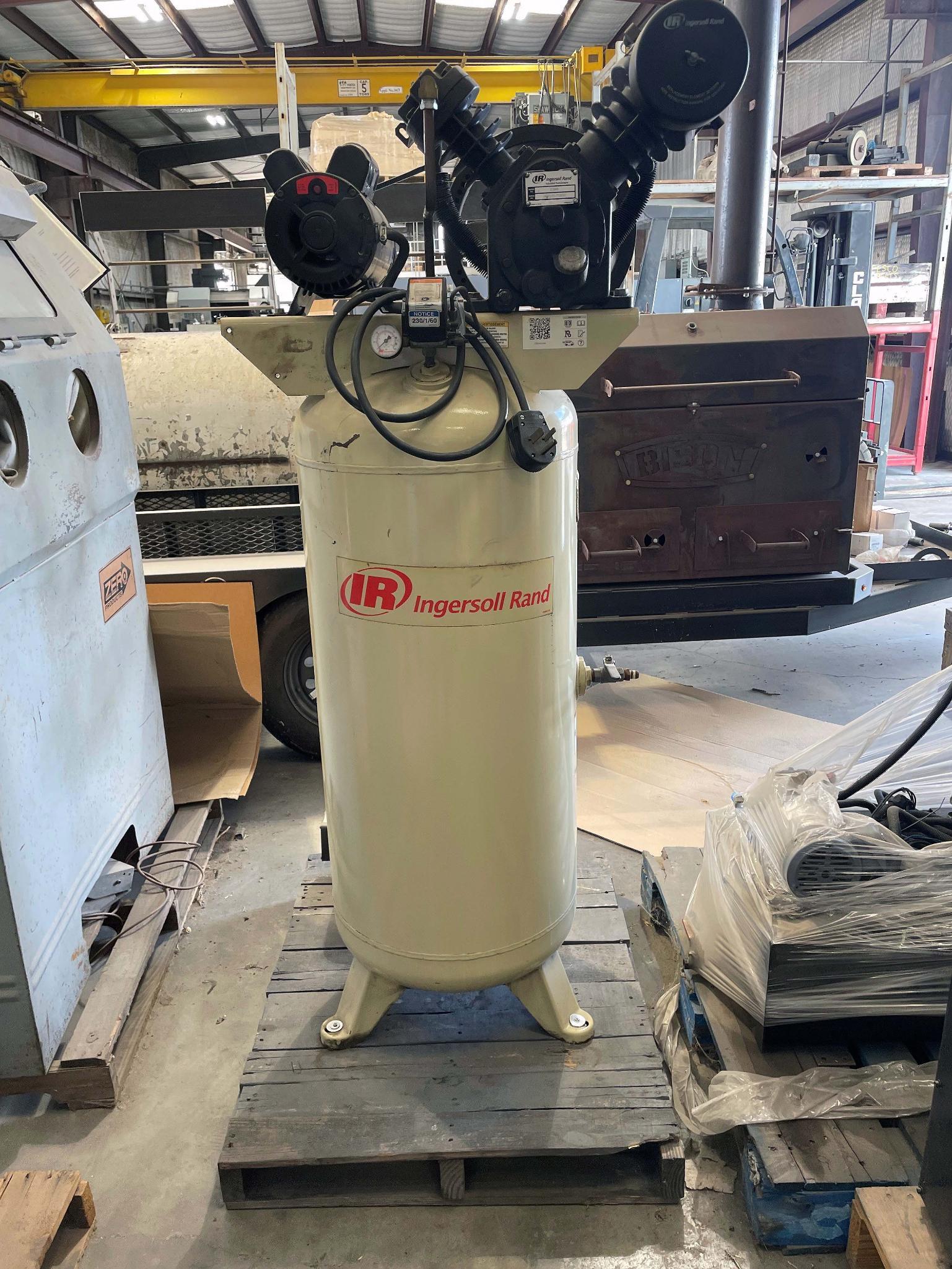 AIR COMPRESSOR, INGERSOLL RAND, MDL. 2340, 240V, 1 Ph., extra 240V, 3 Ph. motor included (Located at