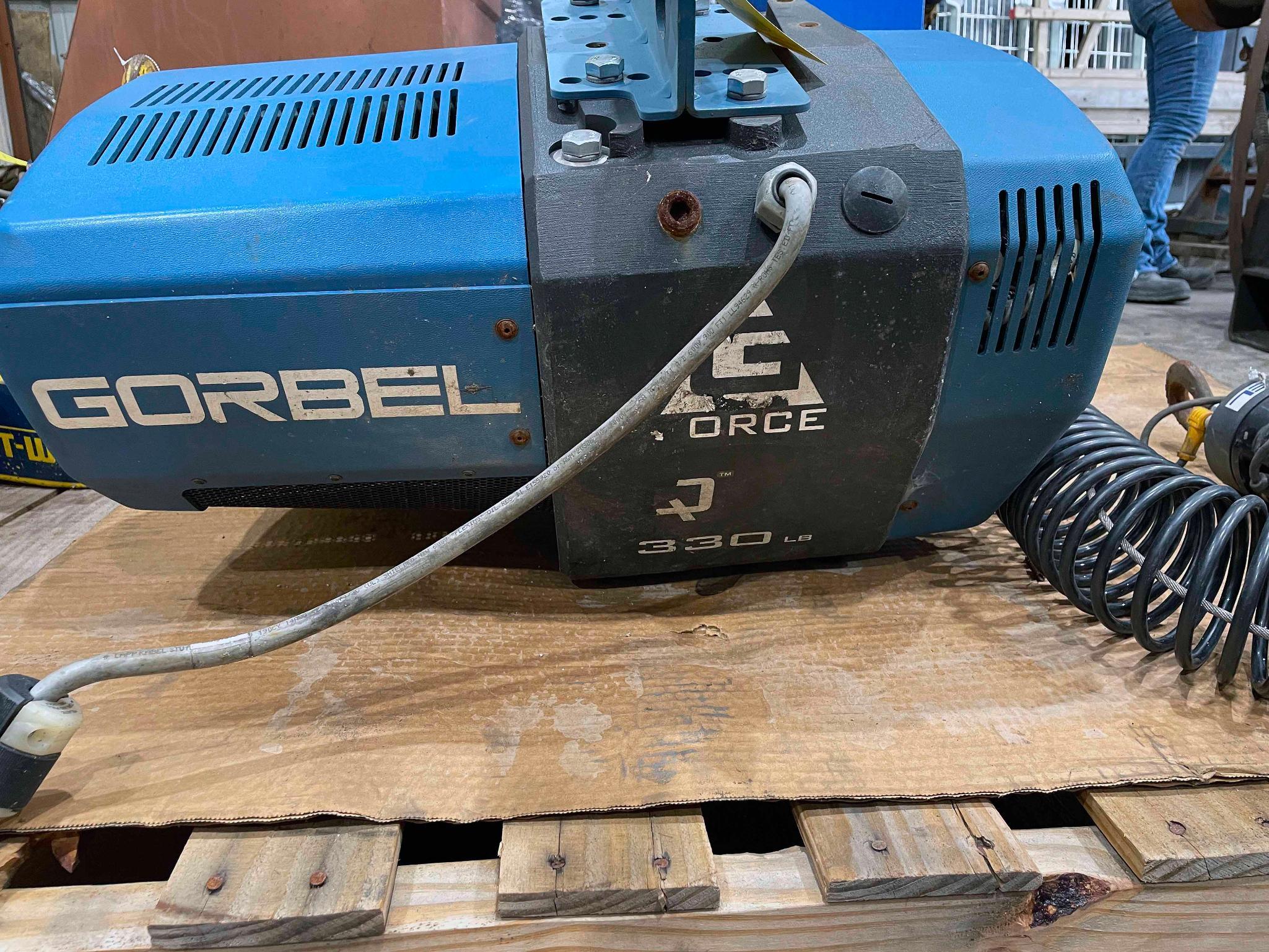 ELECTRIC CHAIN HOIST, GORBEL, 330-lb. cap. (Located at: Fabcorp, Inc. 6951 W. Little York, Houston,