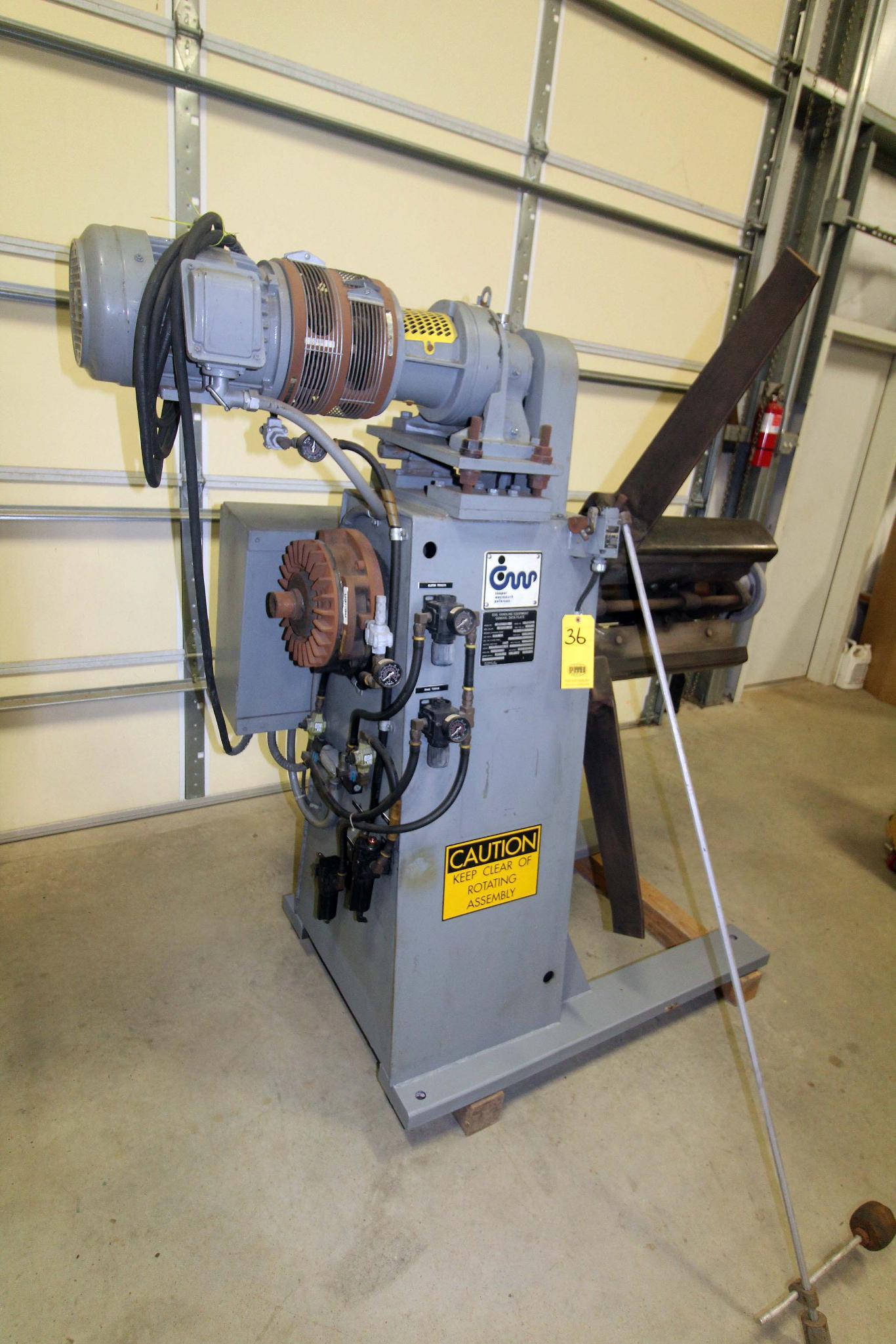 COIL HANDLER, COOPER WAYMOUTH PETERSON, MDL. 4RM-18, mandrel expansion range of 18" - 22", 3 leaf ma