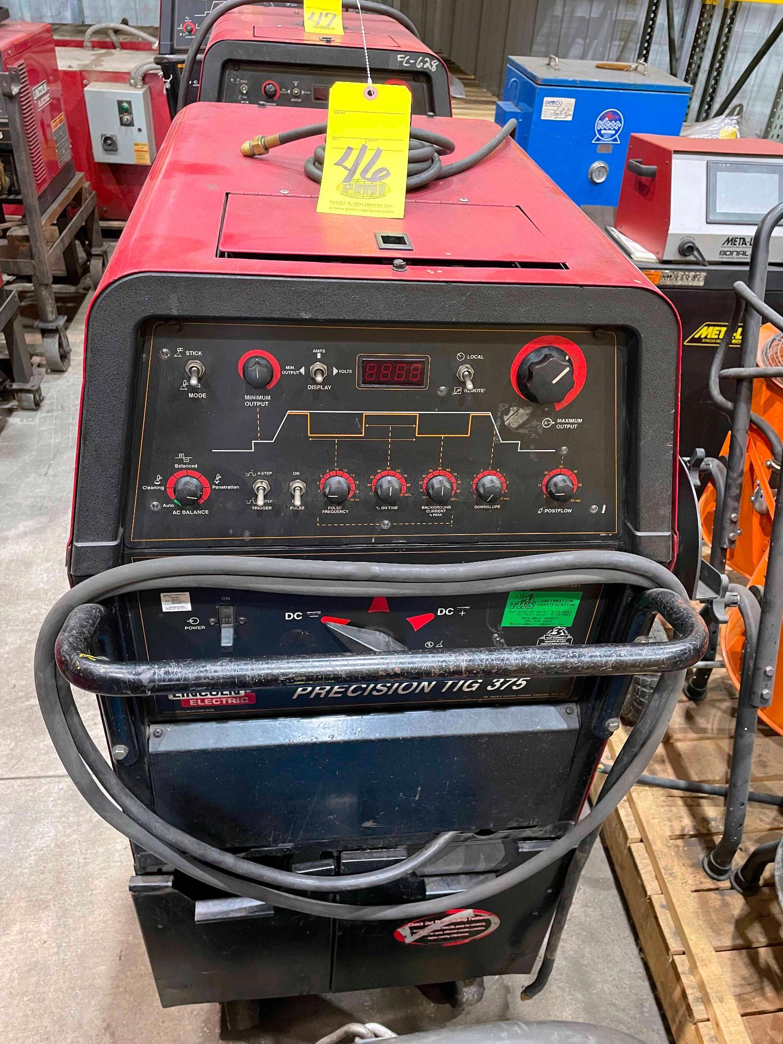 WELDING MACHINE, LINCOLN PRECISION TIG 375, S/N U1070303401 (Located at: Fabcorp, Inc. 6951 W. Littl