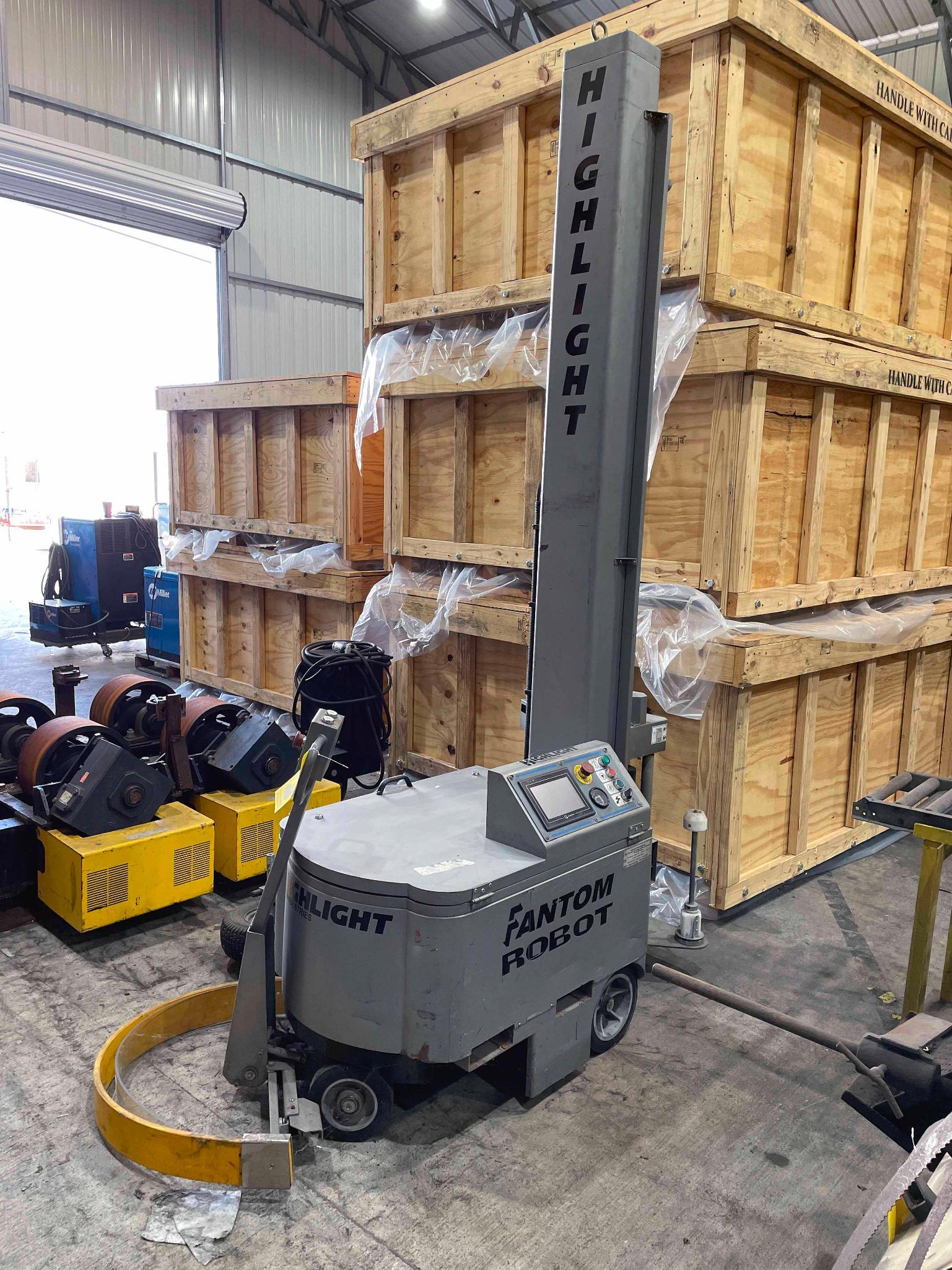 PORTABLE SELF-PROPELLED STRETCH WRAPPER MACHINE, HIGHLIGHT INDUSTRIES MDL. Fanton Robot FR-1000, 120