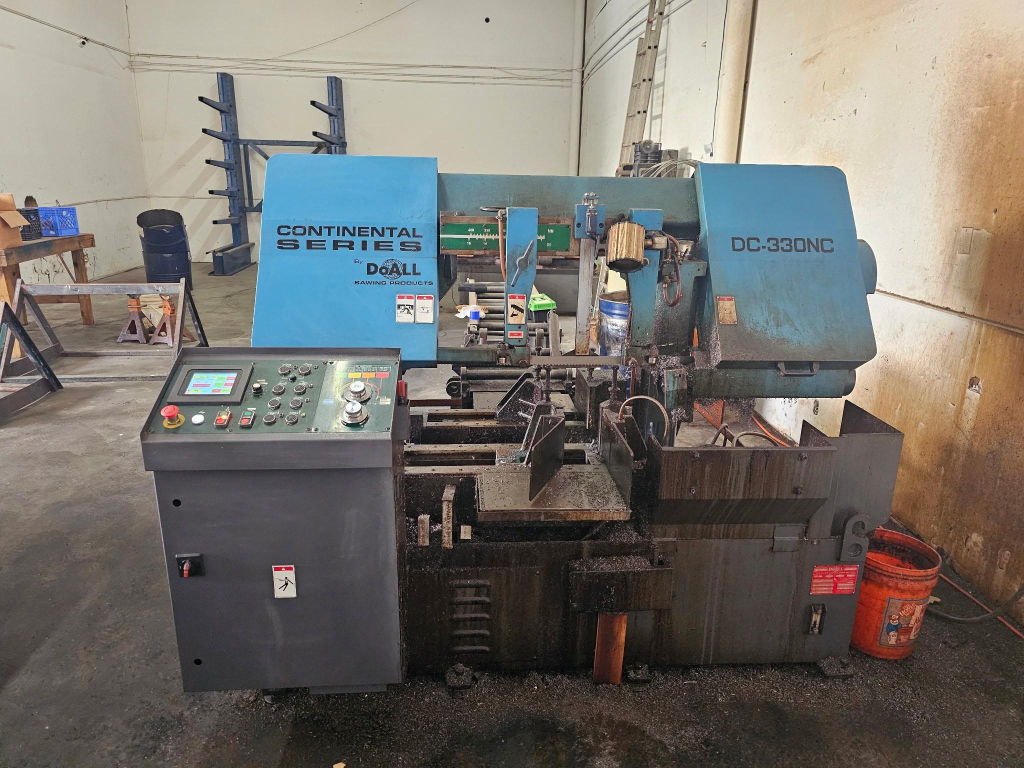 AUTOMATIC HORIZONTAL BANDSAW, DoALL MDL. DC-330 NC, 13" round cap., 15 3/4" x 13" rectangle cap., Co