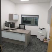 LOT: Contents of (2) Offices: (2) Electric Power Adjustable Desks, (2) Samsung 55" Flat Screen TV's,