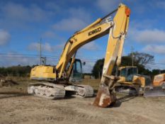 2015 Kobelco SK350LC-9E 35-Ton Excavator, S/N YC13-13144, Hino 286 HP 6-Cylinder Diesel Engine, 24"