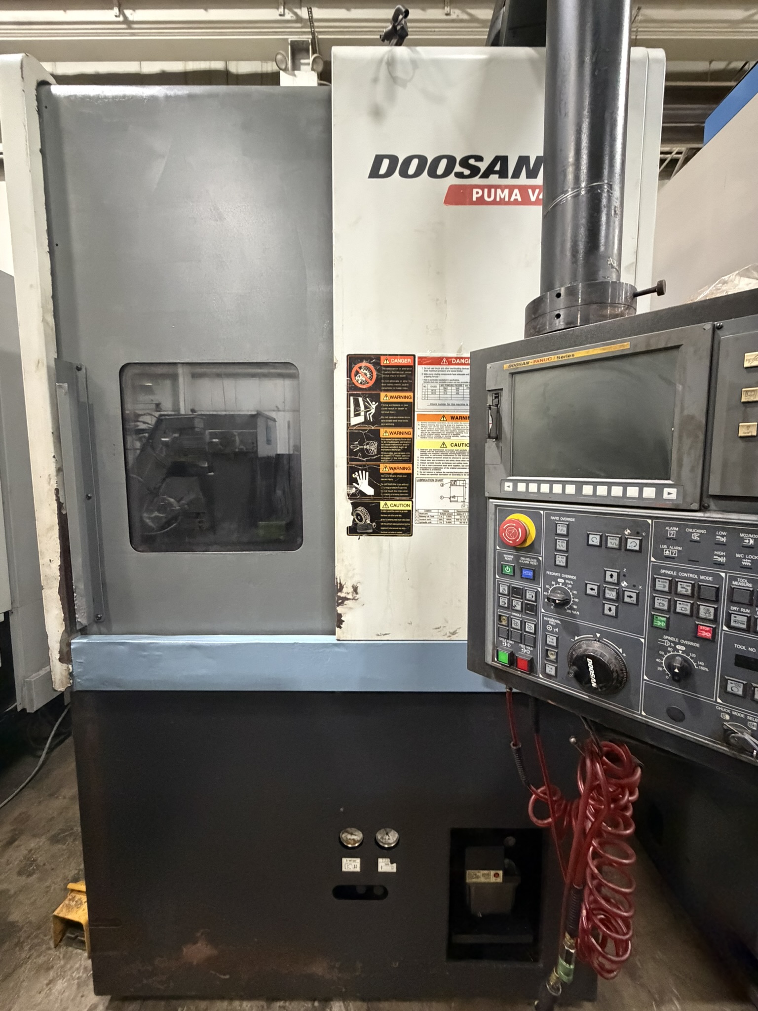 DOOSAN V400M 3-AXIS CNC VERTICAL LATHE W/LIVE TOOLING, S/N MT0010-000903, NEW 2012