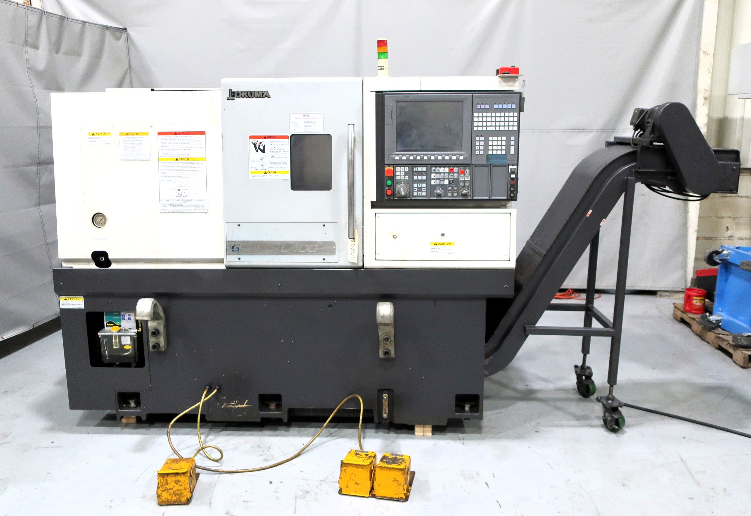 OKUMA GENOS L400 2-AXIS CNC TURNING CENTER LATHE, S/N P1429, NEW 2014