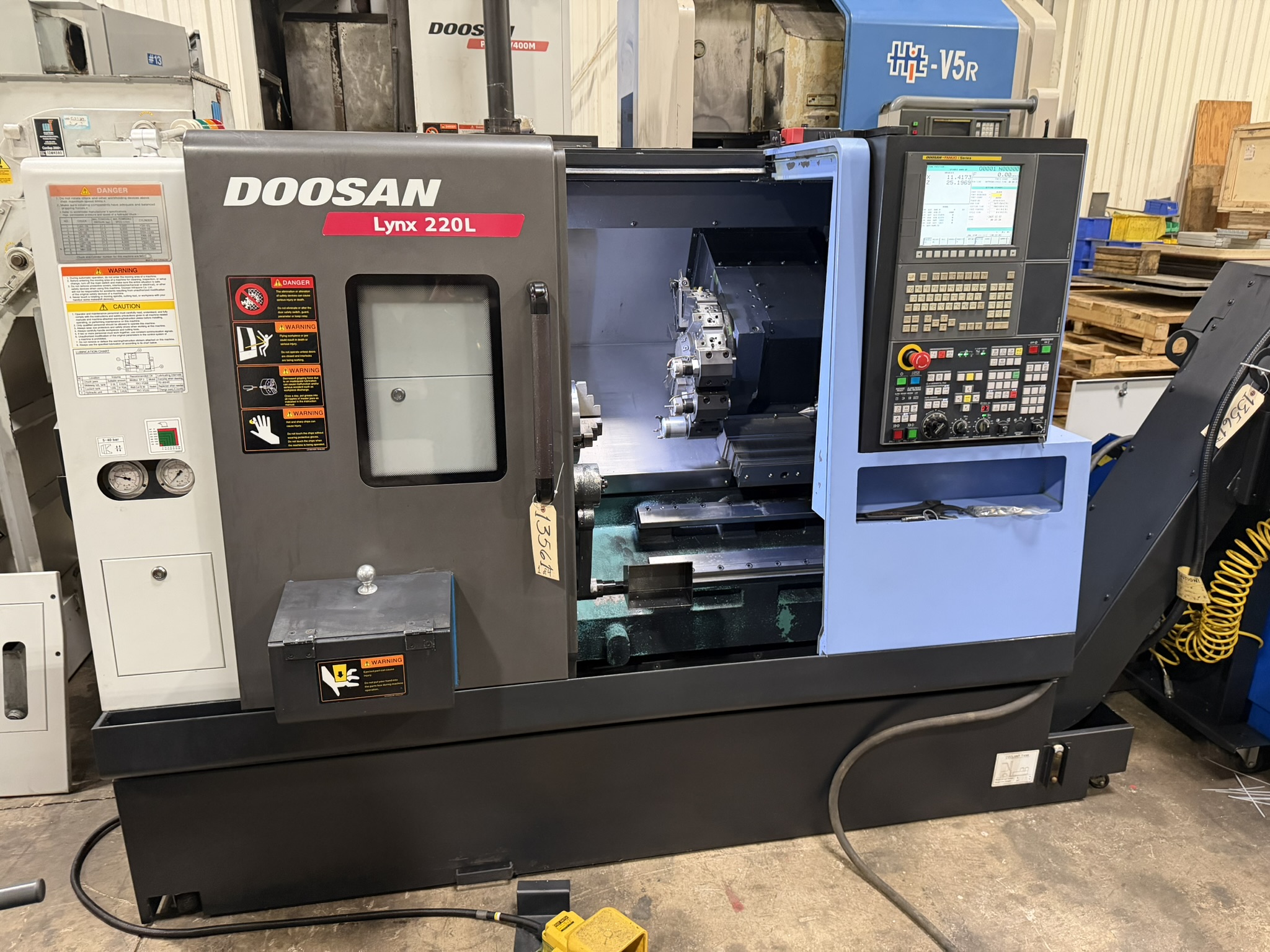 DOOSAN LYNX 220LC CNC TURNING CENTER LATHE, S/N ML0022-006310, NEW 2015