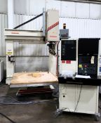 THERMWOOD MODEL C67 5-AXIS CNC ROUTER, 5'X5' TABLE, S/N C671100699, NEW 1999