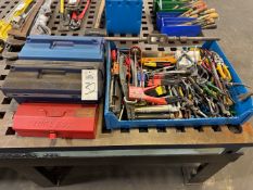 Lot of Assorted Hand Tools Includes: Tool Chests, Pliers, Hex Keys, Tin Snips,