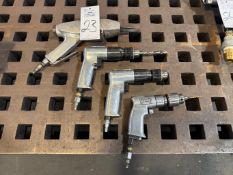Lot of Assorted Pneumatic Tools Includes: Needle Scaler, (3) Drills