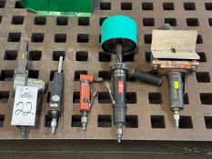 Lot of Assorted Pneumatic Tools Includes: Belt Sander, Die Filer, Right-Angle Die Grinder, Sanding D