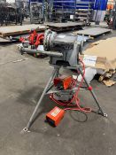 RIDGID 300 Power Drive Threading Machine Includes: Carriage, Cutter, Reamer, Tristand, Oiler, (2) Fo