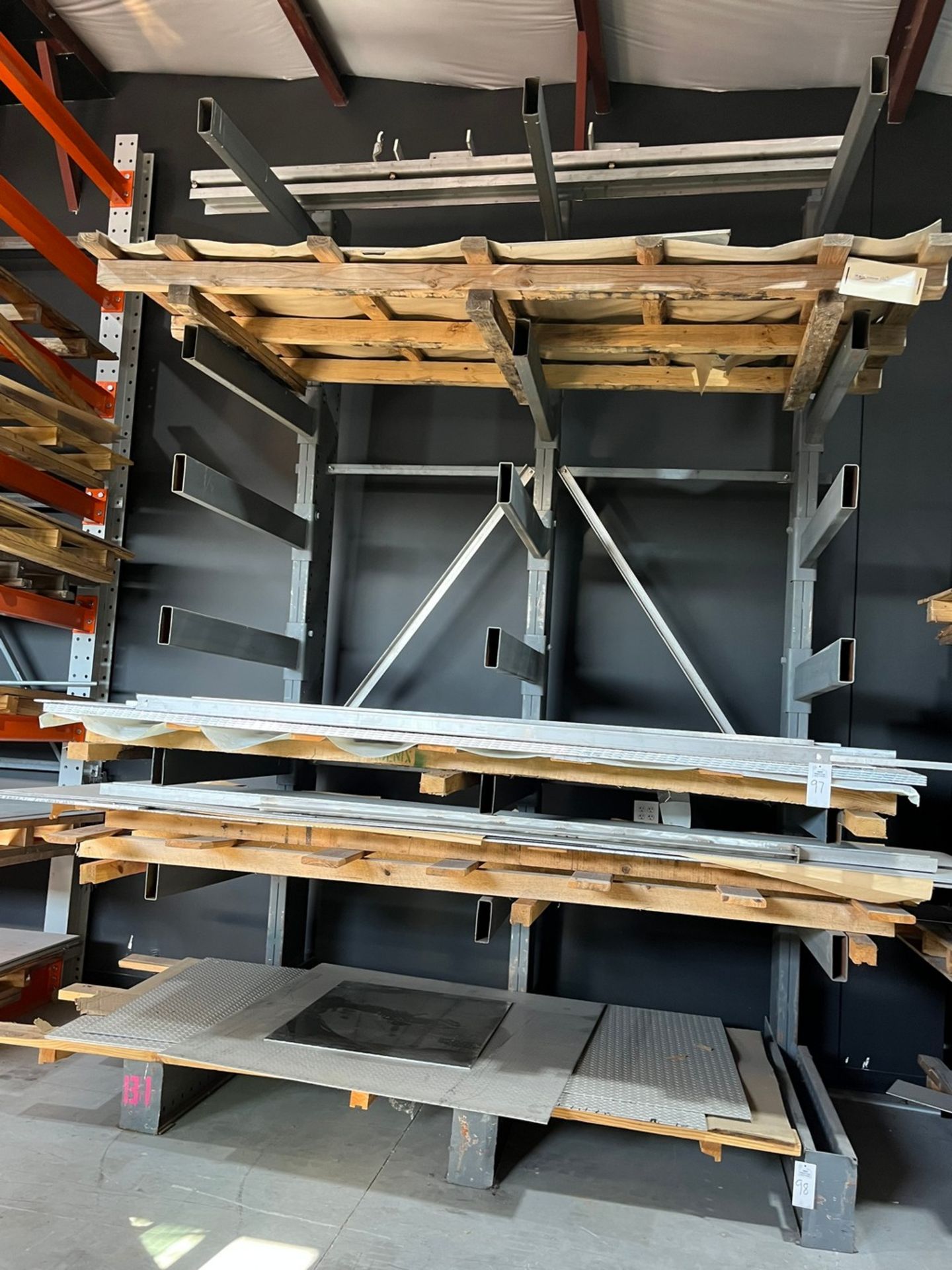 Material on Cantilever Rack (MATERIAL ONLY, NO RACK)