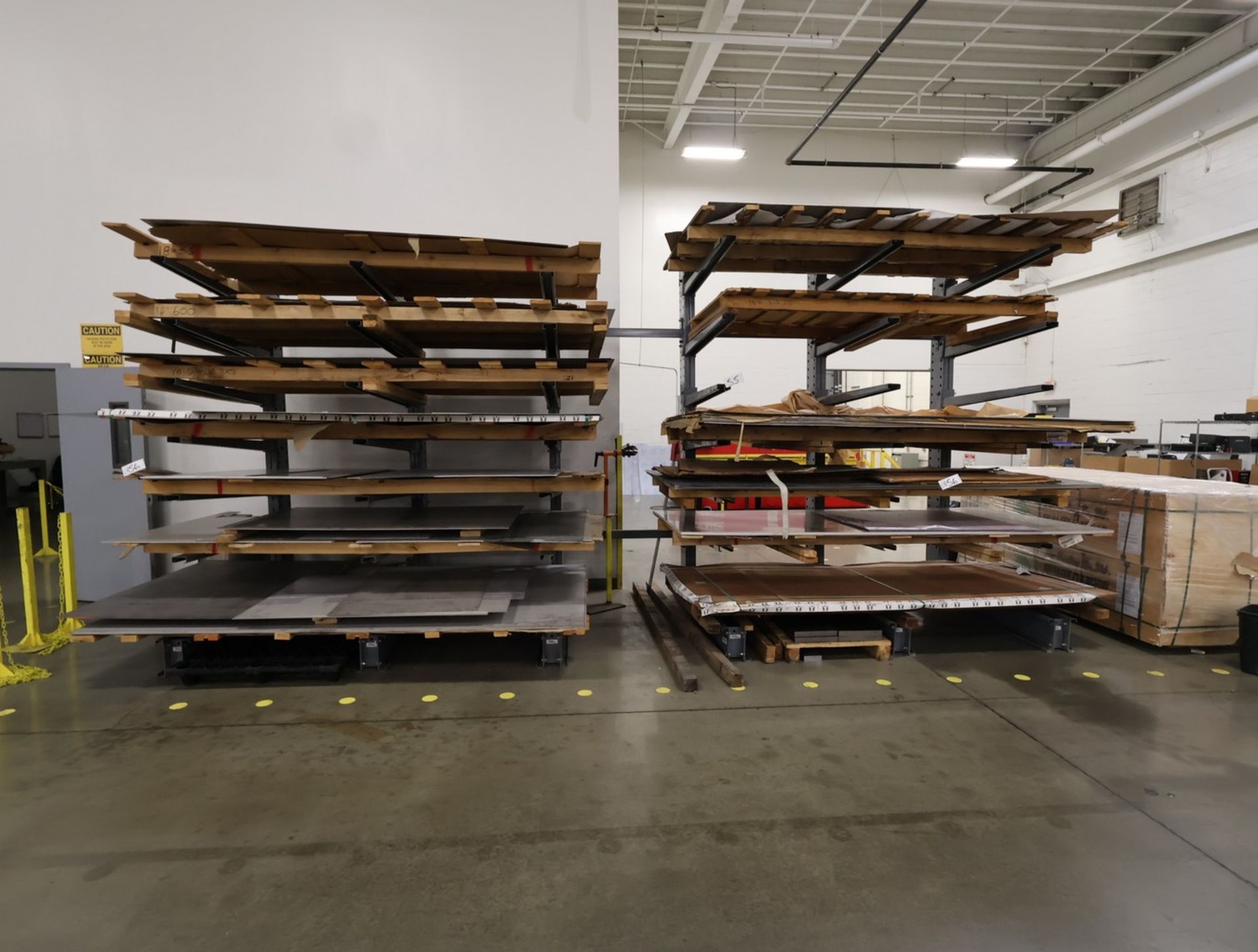 (4) Sections of Cantilever Racking, w/ 10' x 44