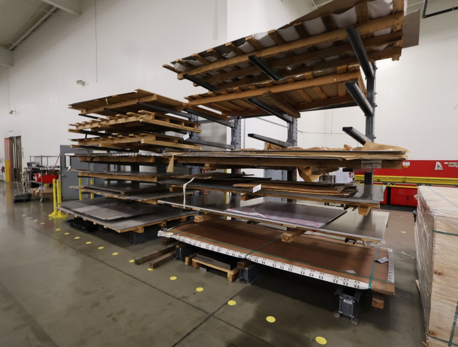 (4) Sections of Cantilever Racking, w/ 10' x 44