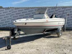 1990 Bayliner 19ft Trophy Center Console Boat w/ S/A 20ft Boat Trailer
