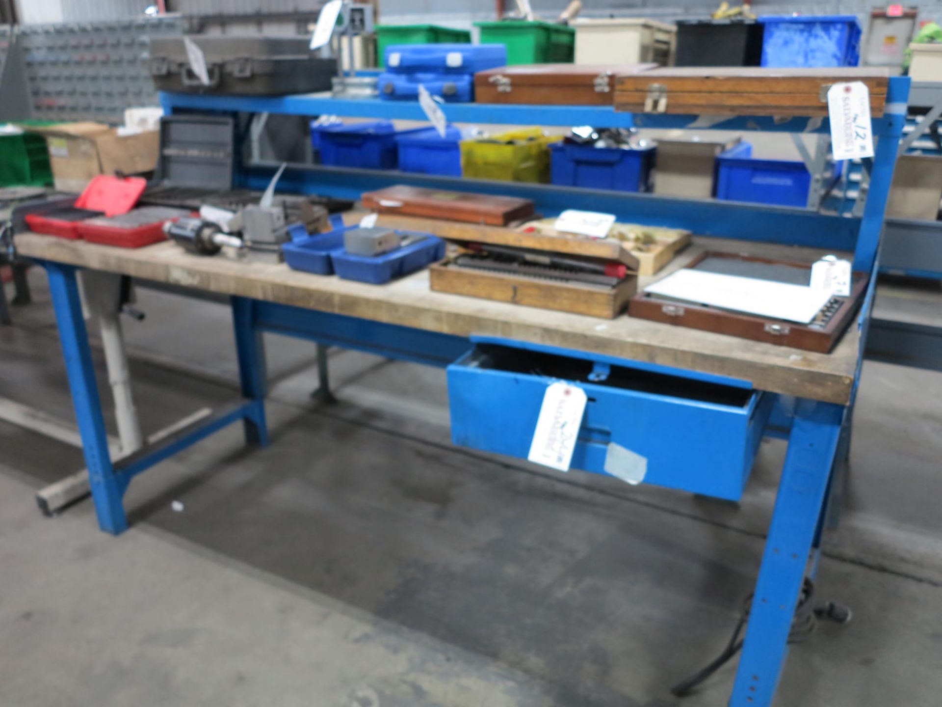 Bench Top Riser Post 6' Bench, Oak Top, Steel Riser