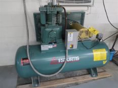 FS Curtis 5 HP Horizontal Tank Air Compressor Model FCA05E57H85-A3LIXX, S/N CA05E57H18040 with 2017