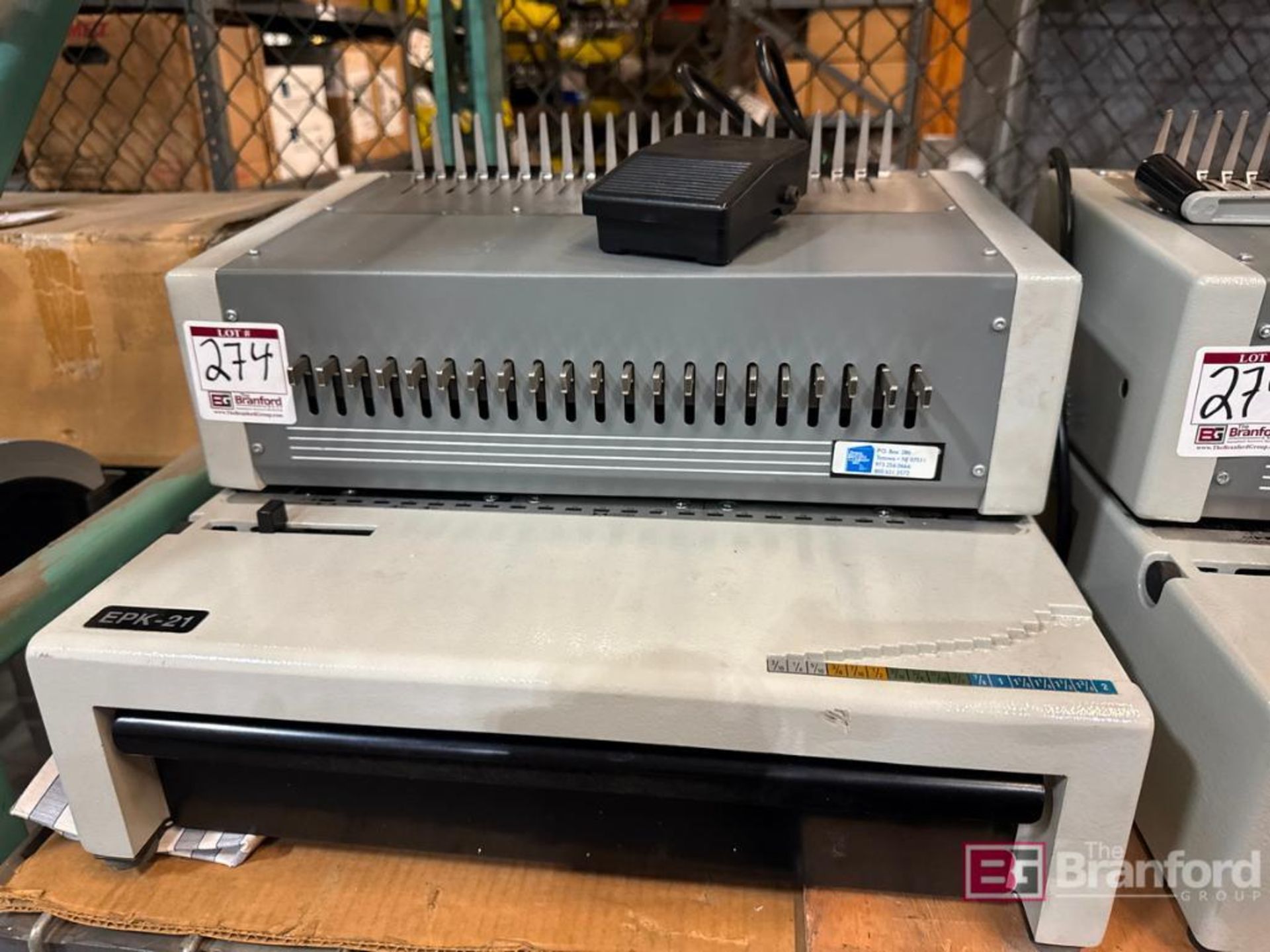 (2) Ibico Model EPK-21 Heavy Duty Metal Punch Combi Binding Machines