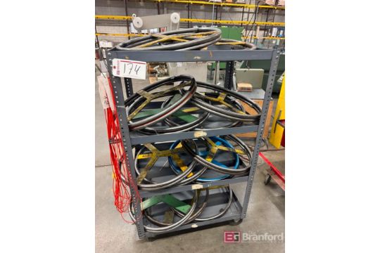 Wire Line Guide Rack (13) Spool Mountable Wire Guides w/ 4-Tier Rollaround Rack