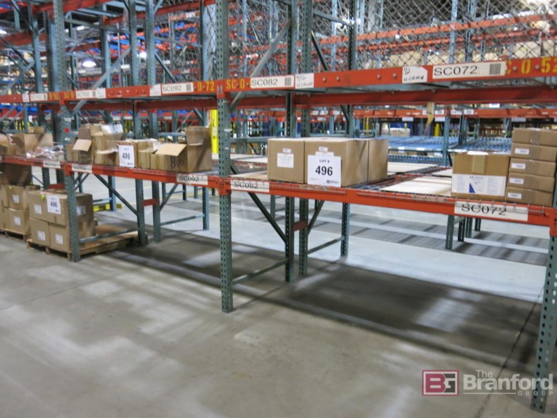 Contents of (4) Sections of Pallet Racking Incl Padding Blue, Craft ...