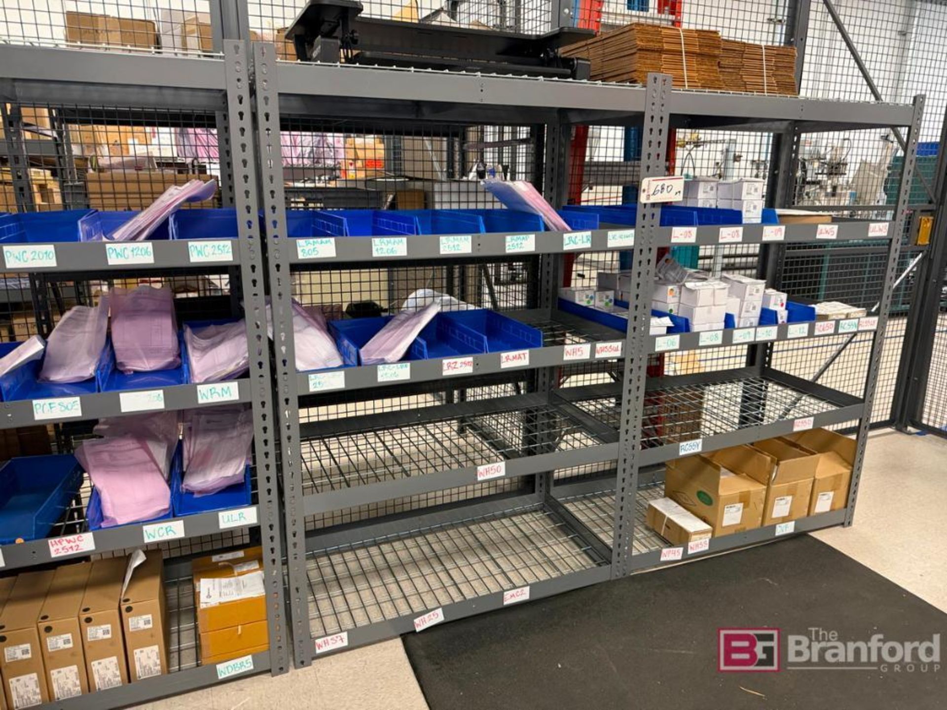(9) Sections of Uline Racking