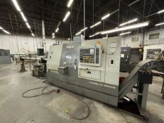 Hyundai-Kia SKT-25 CNC Lathe w/ LNS Hydrobar 6.42-HS-5.2 Bar Feeder