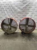 Lot of (2) Maxx Air™ 42" Heavy Duty Portable Barrel Fans