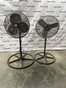 Lot of (2) Industrial Fans - Apprx. 58" H, 24" Head