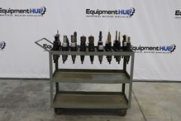 (36) Assorted CAT 50 Tool Holders in Cart