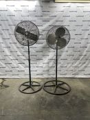 Lot of (2) Industrial Fans - Apprx. 79" H, 24" Head