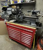 Logan Lathe w/ Tail Stock with Drill Chuck, 6-Jaw Chucks (Sandu), Tool Holder, Teco Digital Contr...