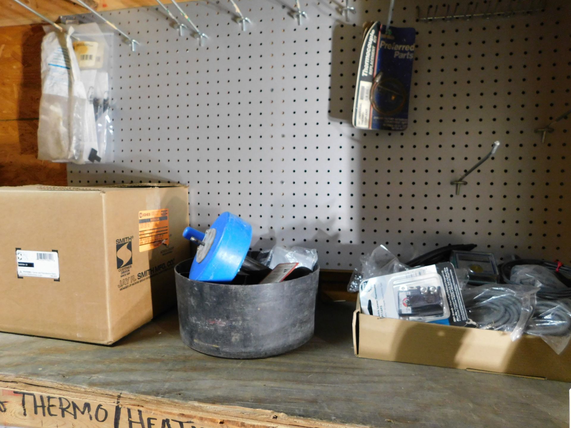 CONTENTS OF TWO SECTIONS OF SHELVING, VALVES, FITTINGS, SEALS ...