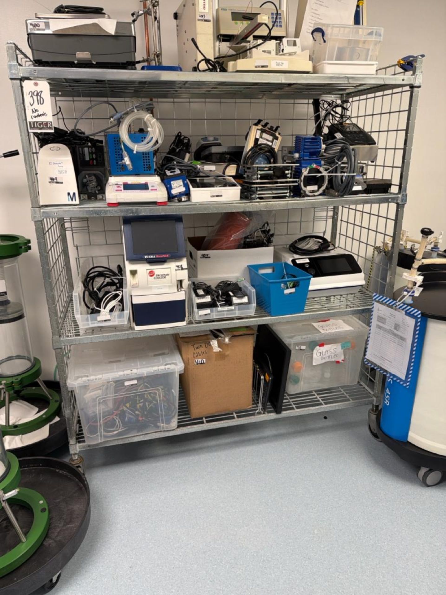Amco Wire Shelving Unit, 3 Adjustable Shelves, Steel Construction, Zinc