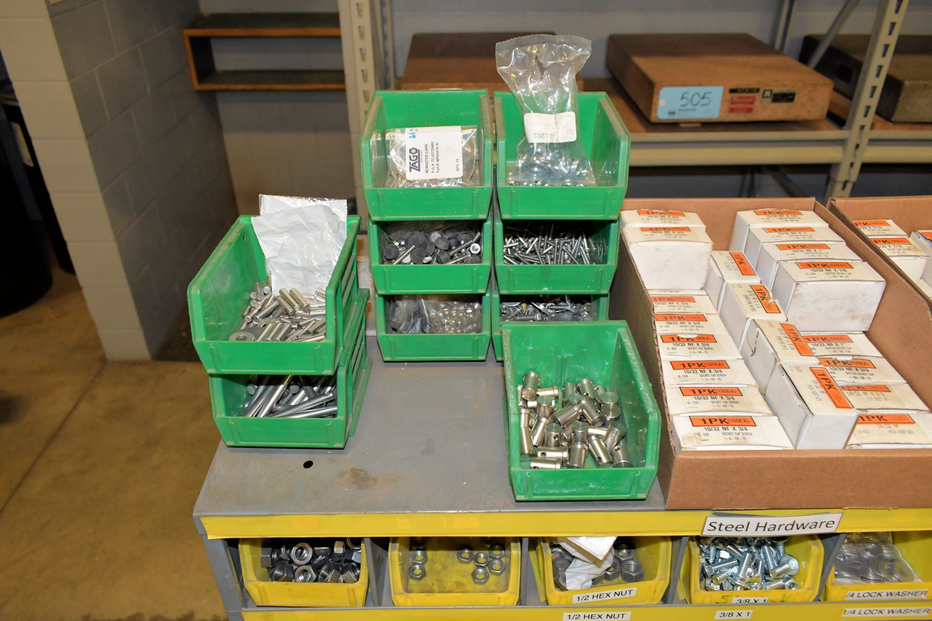Storage Rack Slot Pin 224-Slot Organizer Rack with Bolts, Nuts, Washers, Springs and Pins