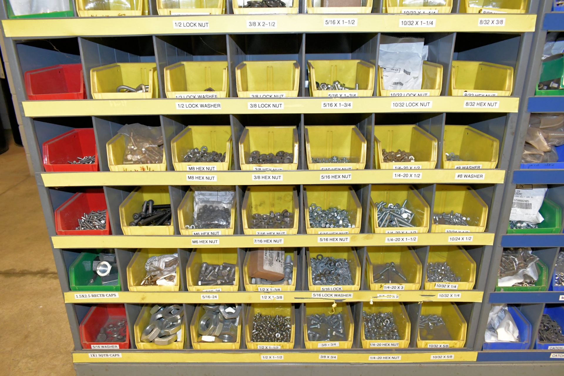Storage Rack Slot Pin 224-Slot Organizer Rack with Bolts, Nuts, Washers, Springs and Pins