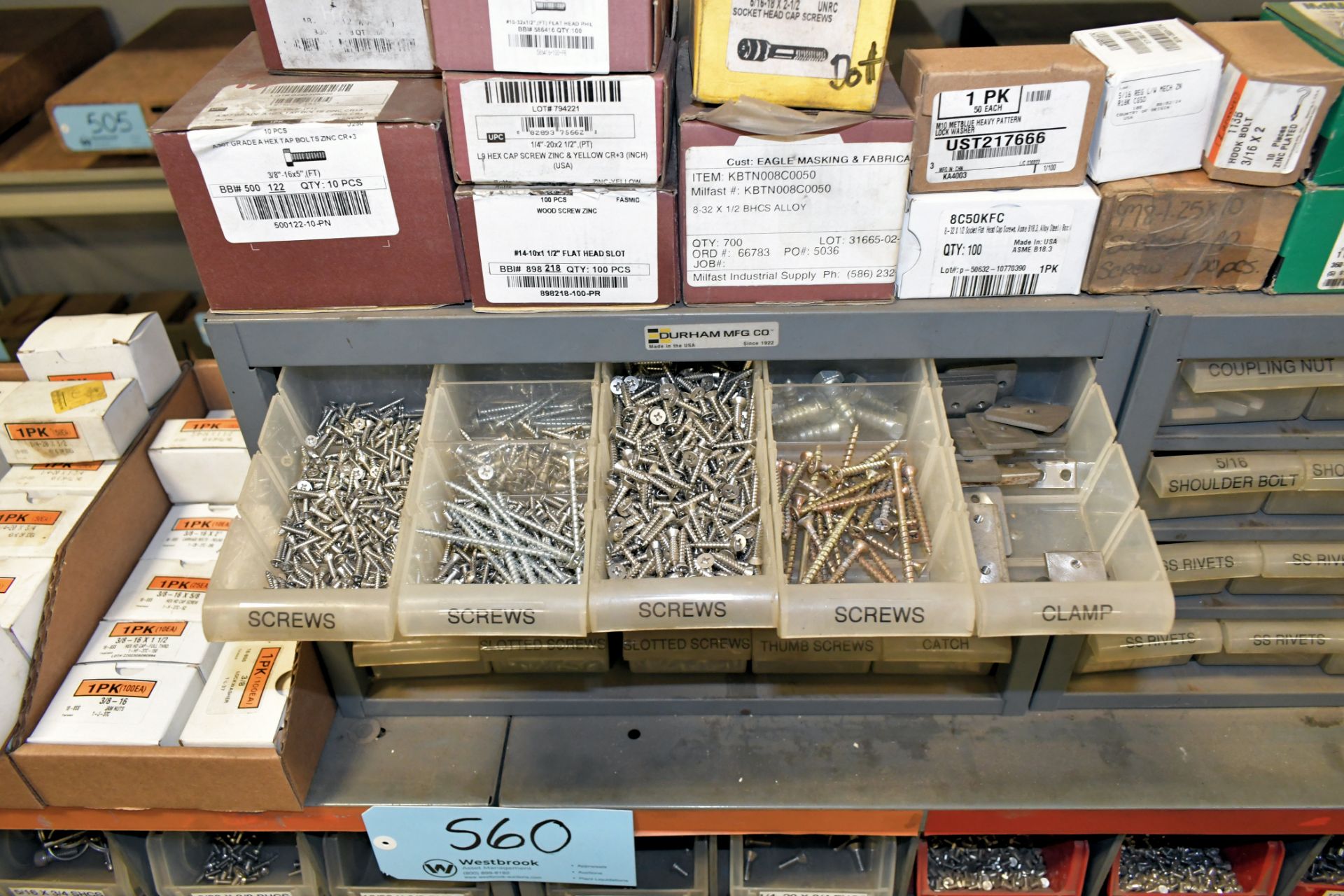 Storage Rack Slot Pin 224-Slot Organizer Rack with Bolts, Nuts, Washers, Springs and Pins