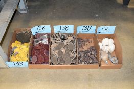 Lot - Abrasive Sanding Discs, Sanding Rolls and Buffing Material in (5) Boxes