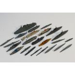 Chad Valley - Dinky Toys - Crescent - Other - A fleet of 24 unboxed early diecast waterline model