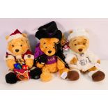 Disney - Winnie The Pooh - 3 x limited edition Winnie The Pooh bears in various costumes.