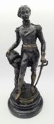 A Magnificent Heavy Bronze Statue of Wellington on Marble Base. 44cm Tall and weighs 6.5 Kilos.