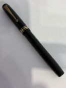 Vintage CONWAY STEWART 388 FOUNTAIN PEN. Finished in Black with 14 CARAT GOLD NIB.