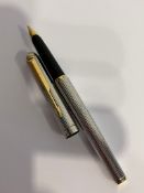 Vintage French PARKER FOUNTAIN PEN. Finished in SILVER TONE. Nib appears to be Gold (not certain