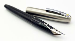 Vintage SHEAFFER IMPERIAL PEN. Finished in Black and Chrome Stainless Steel. Pump Filling. Made in